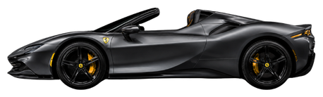 Silver convertible sports car available for rent